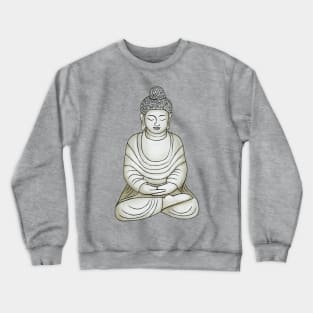 Meditating Buddha in the Garden Crewneck Sweatshirt